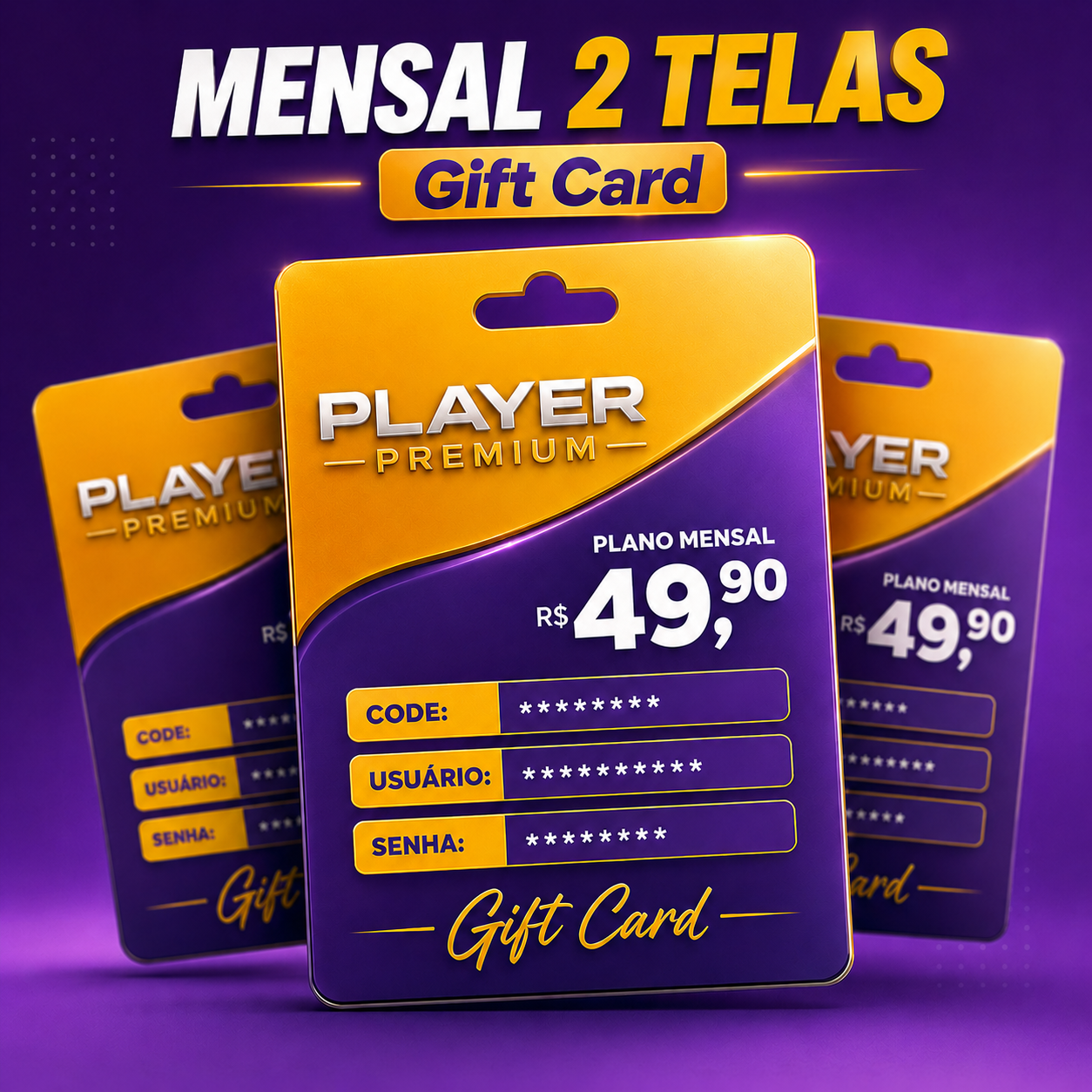 Gift Card Mensal — 2 Telas